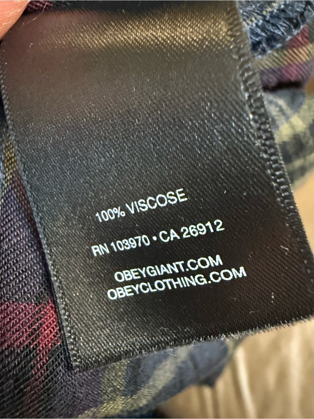 Obey Navy Plaid Mini Shirt Dress - Picture 4 of 4